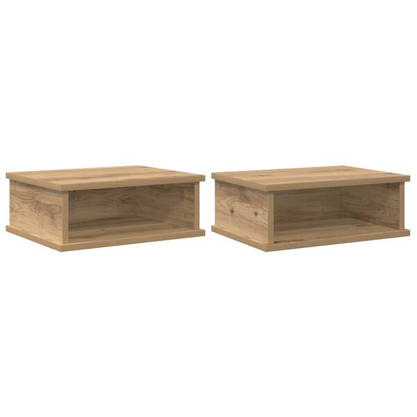 vidaXL Nattbord 2 pcs Artisan Eik 40 x 31 x 15 cm Konstruert tre