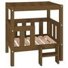 vidaXL Hundeseng honningbrun 65,5x50,5x70 cm heltre furu