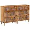 vidaXL Serviesskap 2 stk. 60 x 33 x 75 cm Massiv mango tre Naturlig