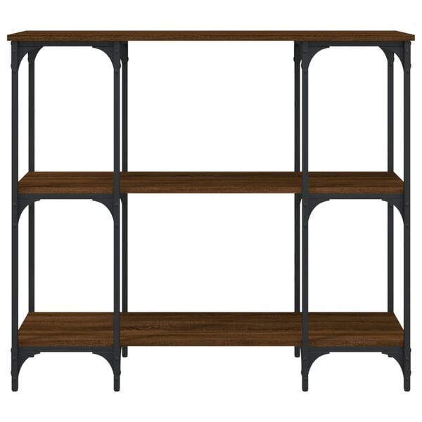 vidaXL Konsollbord brun eik 102x35x90 cm konstruert tre