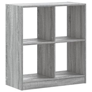 vidaXL Bokhylle gr&aring; sonoma 68,5x32x75 cm konstruert tre