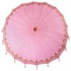 vidaXL Balinesisk Parasol 260 Rosa 210-220 cm Bomull og solid tre