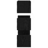 vidaXL Vegghyllesett 3 pcs Svart Eik 40x16x14cm Konstruert tre