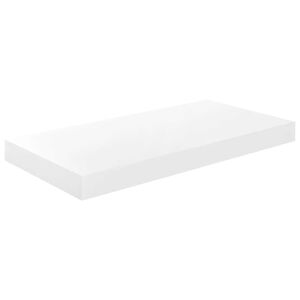 vidaXL Flytende vegghylle h&oslash;yglans hvit 50x23x3,8 cm MDF