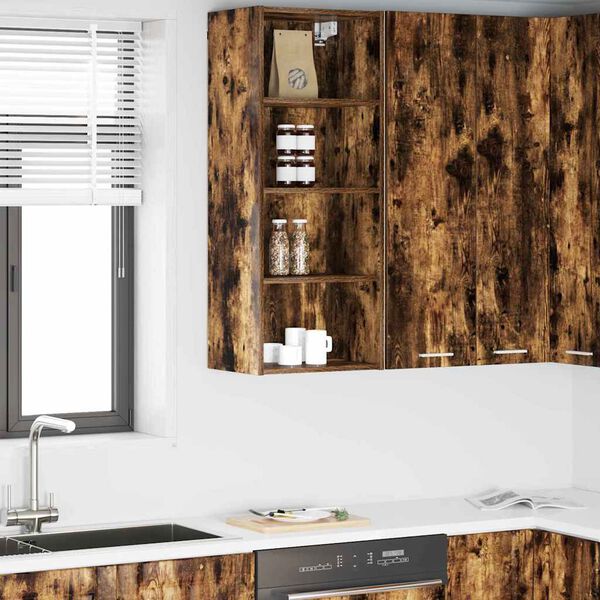 vidaXL Hengende skap R&oslash;kt eik 40 x 29,5 x 100 cm Konstruert tre