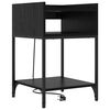 vidaXL Nattbordskap Svart Eik 40 x 40 x 61 cm Konstruert tre