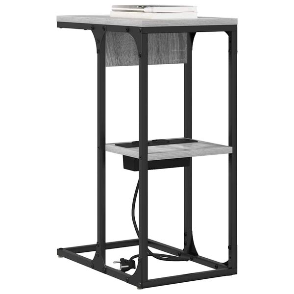 vidaXL Nattbordskap Gr&aring; Sonoma 41,5 x 26 x 60,5 cm Konstruert tre