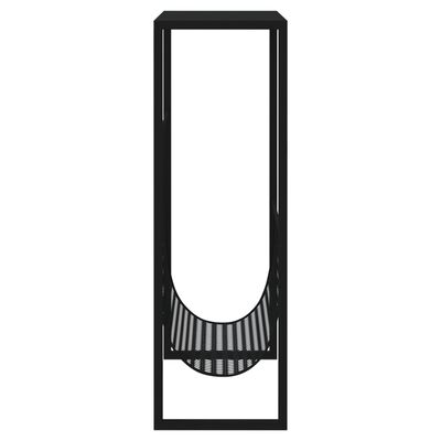 vidaXL Magasinhylle svart 35x15x45 cm stål