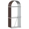 vidaXL Vedholder brun 80x45x190 cm galvanisert st&aring;l