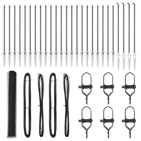 vidaXL Gjerdep&aring;le Gr&aring; 50 x 1,2 m (13 mm nett) St&aring;l og PVC