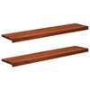 vidaXL Trappetrinn 2 stk. 120 x 25 x 2 cm Brun Massiv b&oslash;ketre