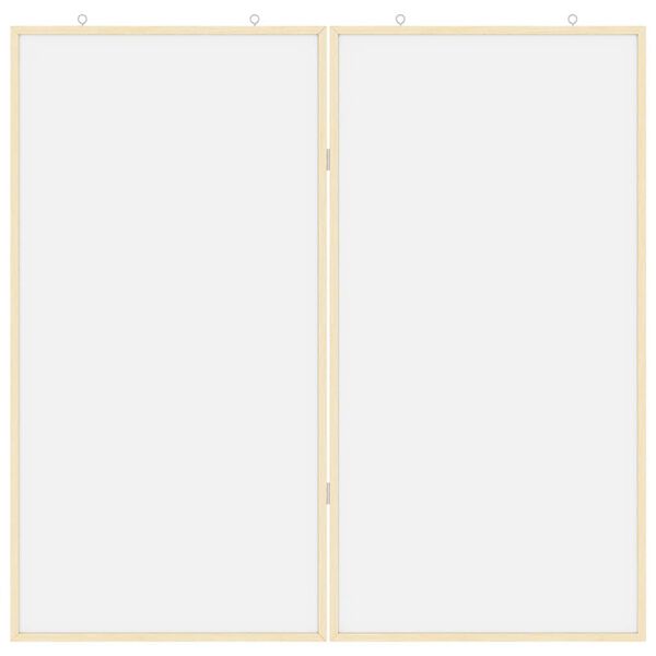 vidaXL Info-tavle Hvit 80 x 80 x 1.4 cm Heltre furu