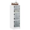 vidaXL Highboard med glassdører hvit 35x37x109 cm