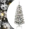 vidaXL Kunstig sammensatt juletre 150 LED-lys Gr&oslash;nn og hvit 150 cm