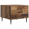 vidaXL Kaffebord med skuff Gammelt tre 49 x 50 x 40 cm Konstruert tre