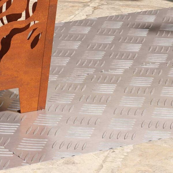 vidaXL Trinn Rektangul&aelig;r 4 pcs s&oslash;lv 100 x 40 cm Aluminium