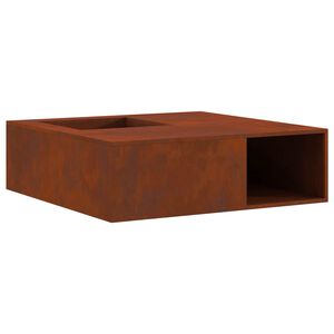 vidaXL B&aring;lplass Rusten 100 x 100 x 30 cm Cortenst&aring;l