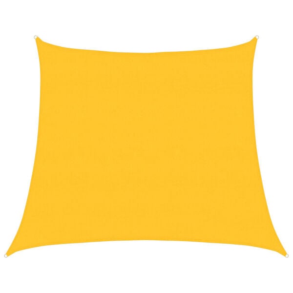 vidaXL Solseil 160 g/m&sup2; trapesformet gul 4/5x4 m HDPE