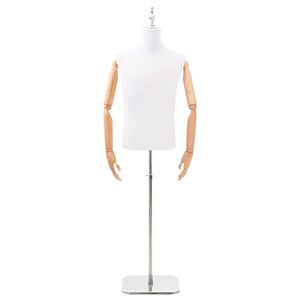 vidaXL Justerbar mannekeng 170-218 cm med base Mann PP Hvit