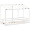 vidaXL Barneseng med tak hvit 75x190 cm heltre furu