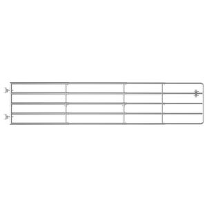 vidaXL 5 Jordeport stål (150-400)x90 cm sølv