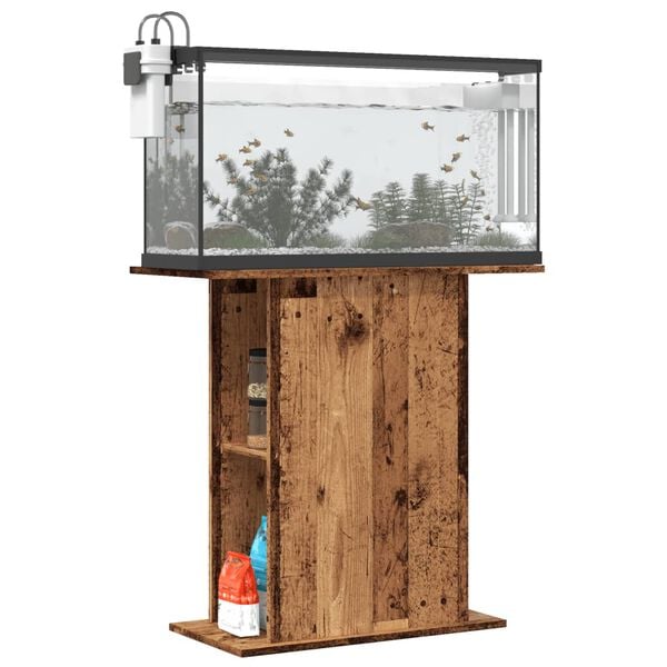 vidaXL Akvariestativ gammelt tre 36x75x72,5 cm konstruert tre