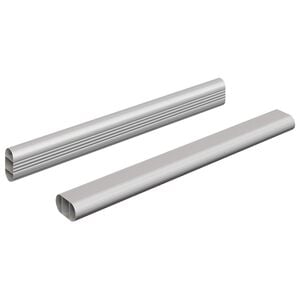 vidaXL Klesslanger 2 stk. s&oslash;lv 264 x 15 x 29 mm Aluminium Legering