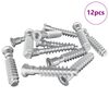 vidaXL Hodekapskrue 12 pcs s&oslash;lv M7 x 40 mm St&aring;l
