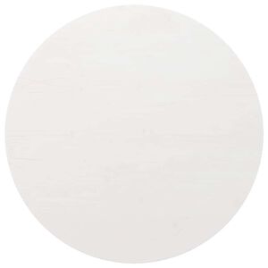 vidaXL Bordplate hvit &Oslash;80x2,5 cm heltre furu