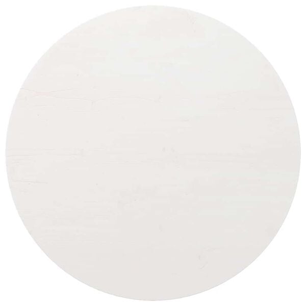 vidaXL Bordplate hvit &Oslash;80x2,5 cm heltre furu