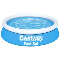 Bestway Oppblåsbart basseng Fast Set rundt 183x51 cm blå