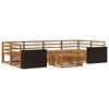 vidaXL Utend&oslash;rs sofa-sett 7 pcs Naturlig Solid akasietre