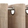 vidaXL Lystette gardiner maljer og lin-design 2 stk beige 140x175 cm