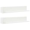 vidaXL Vegghyller 2 stk hvit 100x16,5x16,5 cm konstruert tre