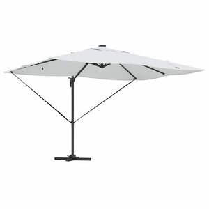 vidaXL Kipp Roma Parasol med lås Beige og svart 352 x 251 x 265 cm