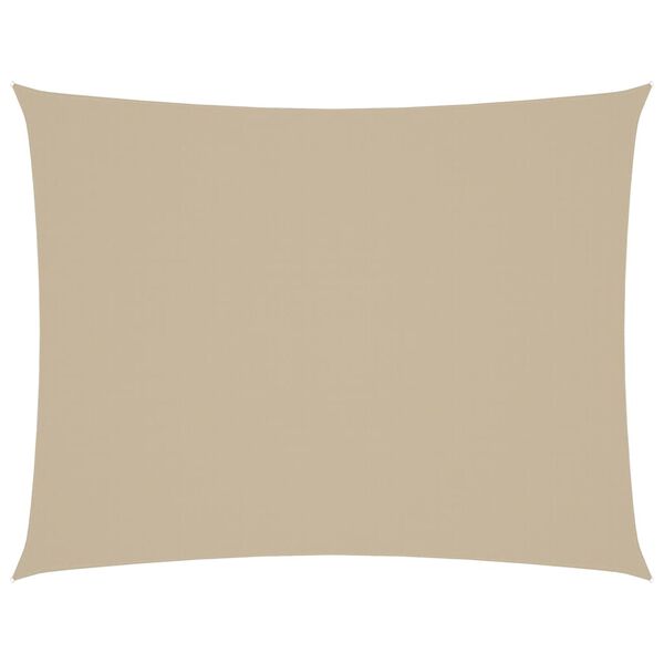 vidaXL Solseil oxfordstoff rektangulær 3x4,5 m beige