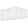 vidaXL Gabionkurver buede 3 stk 200x30x60/80 cm galvanisert jern
