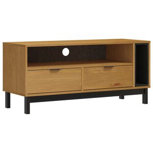 vidaXL TV-benk FLAM 110x40x50 cm heltre furu