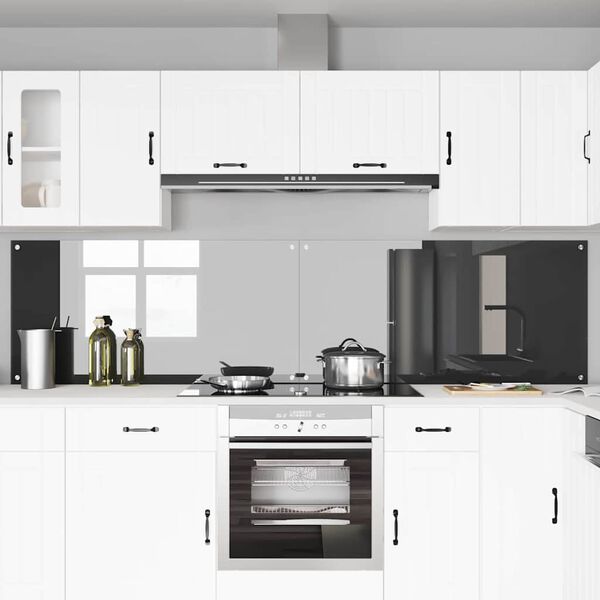 vidaXL Kjøkkenbakplate 2 pcs Mørkegrå 120 x 60 cm herdet glass