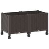 vidaXL Hagekrukke med hjul Brun 80 x 40 x 44 cm PP