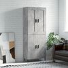 vidaXL Highboard betonggr&aring; 69,5x34x180 cm konstruert tre