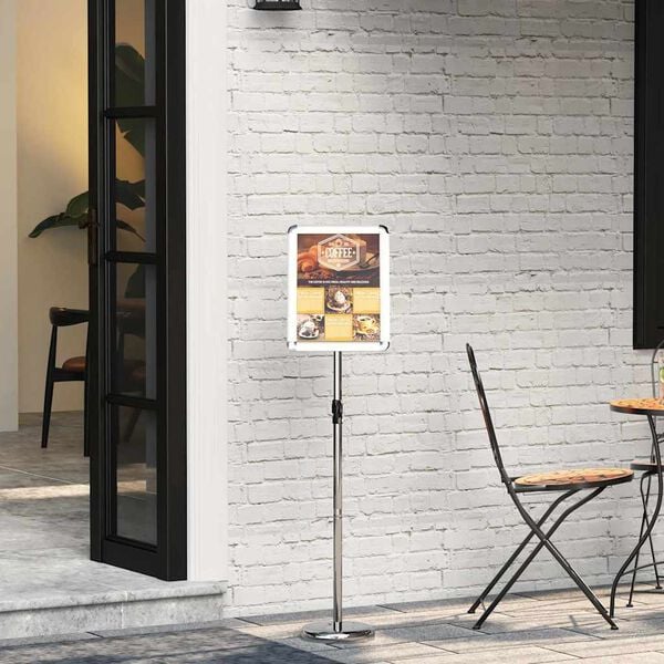 vidaXL Messe Utstillinger s&oslash;lv 25 x 25 x 125 cm Aluminium