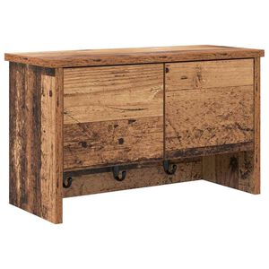 vidaXL Vegghengt kleshenger Gammelt tre 50 x 20 x 30 cm Konstruert tre