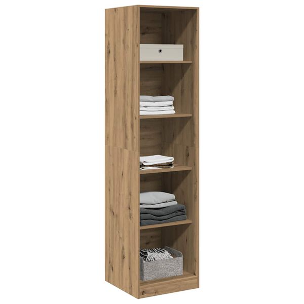 vidaXL Garderobe artisan eik 50x50x200 cm konstruert tre