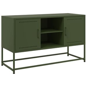 vidaXL Highboard hvit 36x39x107 cm st&aring;l