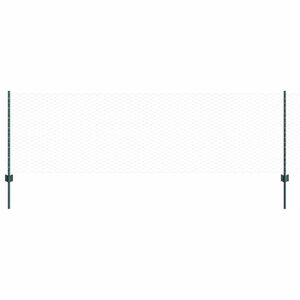vidaXL Sekskantet gjerde med post 25 x 0,8 m PVC-belagt st&aring;l Gr&oslash;nn