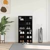 vidaXL Sko Skap 2 pcs Svart Eik 52 x 30 x 50,5 cm Konstruert tre