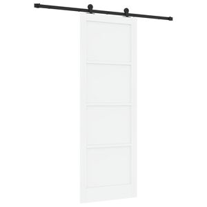 vidaXL Skyved&oslash;r Hvit og svart 83 x 232 cm Heltre furu