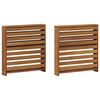 vidaXL Armlener 2 pcs Brun 58.5 x 10 x 61 cm Konstruert tre