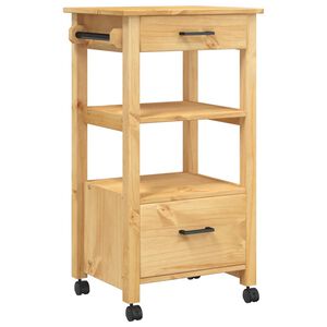 vidaXL Kj&oslash;kkenvogn MONZA 48x40x88,5 cm heltre furu